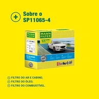 Kit Completo de Filtros Mann-Filter SP11065-4 para Renault Kwid - Ar, Óleo, Combustível e Cabine - imagem 4