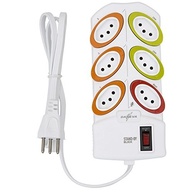 Filtro de Linha Bloqueador Standby Daneva 6 Tomadas 10A 2P+T Branco 1,3m - imagem 2