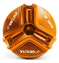 Tampa de Enchimento CNC Laranja para Filtro de Óleo - Kawasaki Vulcan S 650 (2015-2023) - imagem 1