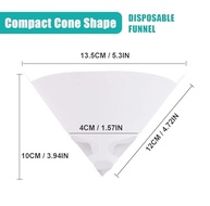 DAXINYANG 100 unidades de cone de filtro de tinta 120 mícrons, filtro de papel descartável filtro de funil de malha fina para pistola de tinta spray automotiva copo de mistura de tinta - imagem 5