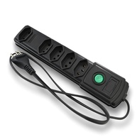 Filtro de Linha Preto Bivolt 5 Tomadas 10A com Fusível e Botão Liga/Desliga - Segurança e Praticidade - imagem 1