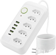 Filtro de Linha Extensão Elétrica 5 Tomadas USB-A e USB-C Bivolt - Segurança e Conectividade Total! - imagem 2