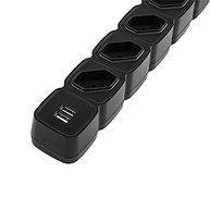 Filtro de Linha Intelbras EPE 204+ Preto: 4 Tomadas + 2 USB para Proteção e Carregamento - imagem 3