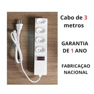 Extensão Filtro de Linha Bivolt 3m com 4 Tomadas - Segurança e Praticidade para Seus Dispositivos - imagem 3