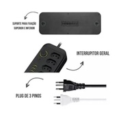 Filtro de Linha Clamper: Potência e Segurança com 5 Tomadas + 4 USB + 1 USB-C (Bivolt 2500W) - imagem 4