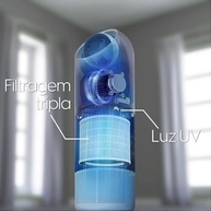 Purificador de Ar Inteligente Ropo Air 16 com Filtro HEPA H11, Luz UV e Controle por App - imagem 5