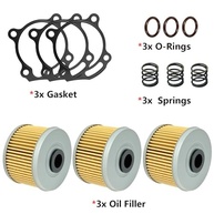 Kit 3 Filtros de Óleo + Juntas + Molas para Honda CBR250R, CRF250L, CRF300L, CBR300R e mais (15410-KYJ-902) - imagem 3