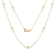 Colar de Ouro 18k com Cadeado e Bolinhas – Elegância Fina - imagem 2