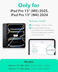 ESR Capa iPad Pro 13" M4 (2024): Magnética, Fina, Suporte Triplo e Pencil Pro - Preto - imagem 3