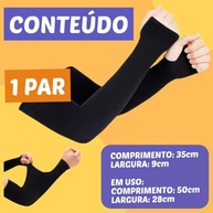 2 Pares Manguito Proteção Solar UV Fina Braço Seda Masculina Feminina Respirável 40cm - imagem 5