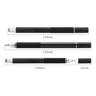 Caneta Stylus Metal Ponta Fina 2 em 1 Tela Touch Screen - Compatível c/Celular Tablet Ipad Iphone Ultrabook Apple Android Universal (Preto) - imagem 4