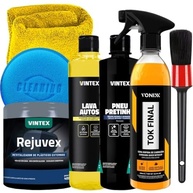 Kit Completo Lavagem Automotiva: Carro e Moto com Shampoo, Cera Tok Final, Pretinho e Acessórios Karbox - imagem 2