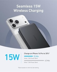 Anker MagGo Power Bank 10000mAh Qi2: Ultra Fino, Magnético 15W e Carregamento Rápido para iPhone - imagem 5