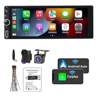 Rádio Automotivo FINYQBET 1 Din com CarPlay, Android Auto, Bluetooth, Câmera de Ré e Controle de Voz - Tela 6.9" HD - imagem 2