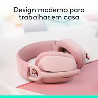Headset Sem Fio Logitech Zone Vibe 100 Com Microfone Flip- to-Mute Com Cancelamento de Ruído, Conexão Bluetooth, Até 20h de Bateria, Design Leve e Confortável - Grafite - imagem 3
