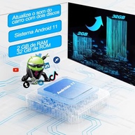 Central Multimídia Android 13 Slim 7" IPS: Carplay/Android Auto Sem Fio, Bluetooth 5.0 e Mais! - imagem 3