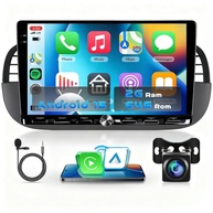 Central Multimídia Fiat 500/500C 2007-2015: Android 13, Carplay Sem Fio, Tela 9" HD IPS - imagem 1