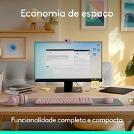 Combo Teclado e Mouse Sem Fio Logitech MK250 Bluetooth com Conectividade Rápida e Fácil, Design Compacto, Mouse Ambidestro, Layout ABNT2, Construção Durável, Compatível com PC e Mac - Rosa - imagem 5