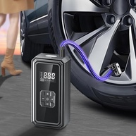Inflador de Pneu Portátil Sem Fio com Desligamento Automático | Bomba de Ar Recarregável para Carros, Bicicletas, Bolas e Mais - imagem 3