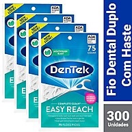 Fio Dental Dentek Floss Picks – 300 Unidades de Limpeza Fácil - imagem 1