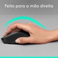 Mouse Sem Fio Logitech M330 SILENT com Clique Silencioso, Design Destro, Bateria de 18 Meses, Receptor USB, Compatível com Windows, macOS, ChromeOS e Pilha Inclusa - Preto - imagem 5