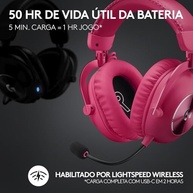 Headset Gamer Sem Fio Logitech G PRO X 2 LIGHTSPEED Com Microfone Removível, Drivers de Grafeno 50mm, Conexão Bluetooth, USB e 3,5 mm, Compatível com PC, PS5, PS4, Switch - Preto - imagem 4