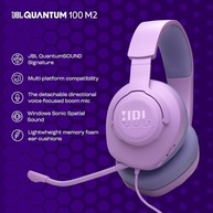 JBL, Fone de Ouvido Com Fio, JBL, Quantum 100M2, Headset Gamer, Over Ear, Microfone Removível - Rosa - imagem 2