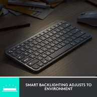 Teclado sem fio Logitech MX Keys Mini com Iluminação Inteligente, Conexão USB ou Bluetooth Easy-Switch para até 3 dispositivos e Bateria Recarregável - Grafite - imagem 5