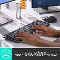 Teclado Mecânico sem fio Logitech MX Mechanical com Teclas Retroiluminadas Tactile Quiet, Conexão USB ou Bluetooth Easy-Switch para até 3 dispositivos e Bateria Recarregável - imagem 3