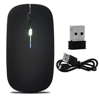 Mouse Sem Fio Óptico 3200dpi Usb Wireless 2.4ghz Recarregável Pc Notebook Computador Tv Smart (Preto) - imagem 3