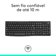 Teclado sem fio Logitech K270 com 8 Teclas Multimídia, Conexão USB, Pilhas Inclusas e Layout ABNT2 - Compatível com PC e Notebook. - imagem 4