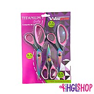KIT 3 Tesouras Westpress Titanium – Corte Perfeito Sem Perder Fio - imagem 1