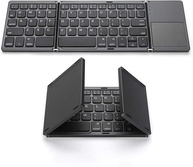 Homesen Teclado sem fio BT teclado dobrável portátil ultra fino teclado BT com touchpad para Windows/Android/iOS Cinza - imagem 1