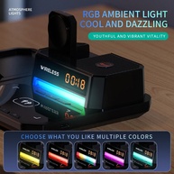 Carregador Sem Fio 5 em 1: Som Bluetooth, Relógio e Luminária - imagem 2