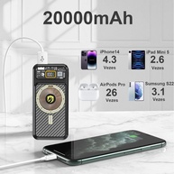 Power Bank 20000mAh H'maston: Carga Rápida e Sem Fio! - imagem 2