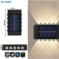 Arandela Solar 10 LEDs: Iluminação Externa Sem Fio - imagem 2