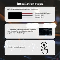 Controle Volante Universal Jaesien: Comando Multifuncional Sem Fio para Android - imagem 4