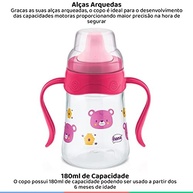 Caneca Aprendizado Fiona 180ml Rosa - Auxílio Ideal para Bebês Ingerirem Líquidos Sozinhos - imagem 5