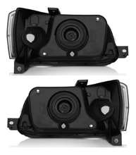Par de Faróis Máscara Negra para Fiat Uno e Fiorino (2004-2013) - Visual Esportivo e Iluminação Clara - imagem 4