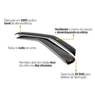 Jogo de Calhas de Chuva Defletor para Fiat Fiorino 2014-2018 (2 Portas) - Proteção e Estilo - imagem 3