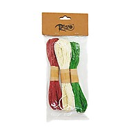 Fios Decorativos de Papel Torcido: Verde, Branco e Vermelho - 10m - imagem 1