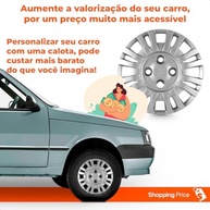 Kit 4 Calotas Uno Fire 2004-2005 Aro 13 Prata Grid - Design Moderno e Fixação Segura - imagem 5