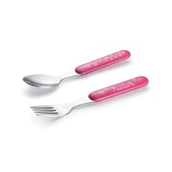 Kit Talheres Aço Inox Rosa Flamingo Fisher Price - Seguro e Ergonômico para Bebês - imagem 3