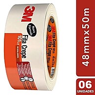 Fita Crepe 3M 101LA: Kit 6 Rolos para Acabamento Impecável - imagem 1