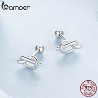 Brincos Bamoer Prata 925: Elegância em Nó de Fita - imagem 2