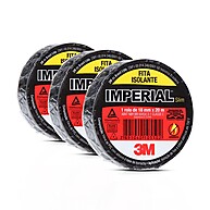 Fita Isolante 3M Imperial Preta – Alta Performance em 3 Unidades - imagem 1