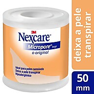 Fita Micropore Nexcare Bege 50MM x 4,5M – Conforto e Segurança na Pele - imagem 1