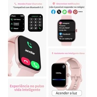 Smartwatch Feminino Tela HD 1.91" Alexa Integrada | Relógio Fitness IP68 com 100 Esportes e Monitoramento de Saúde Completo (Rosa) - imagem 3
