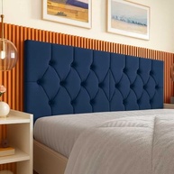 Cabeceira Estofada Queen Capitonê em Suede Areia - Design Moderno com Fixação na Parede - imagem 3