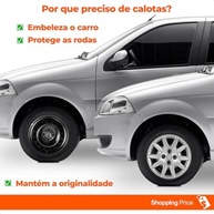 Kit 4 Calotas Siena Aro 14 Prata - Design Grid e Fixação Segura - imagem 3